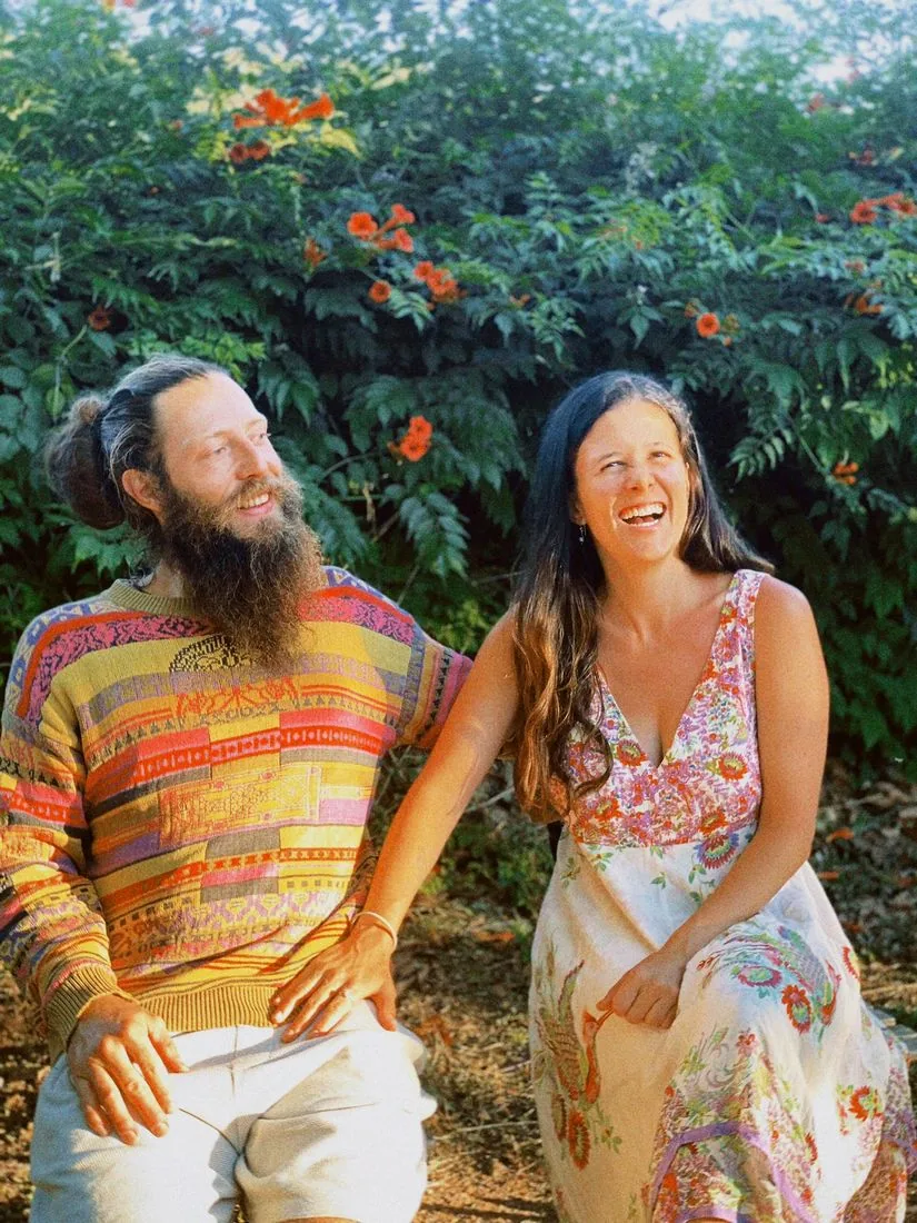 Benjy and Sofia, founders of Regenerative Eden